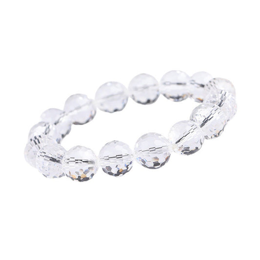 Clear Quartz Bracelet 8mm/10mm/12mm 128 Micro Faceted