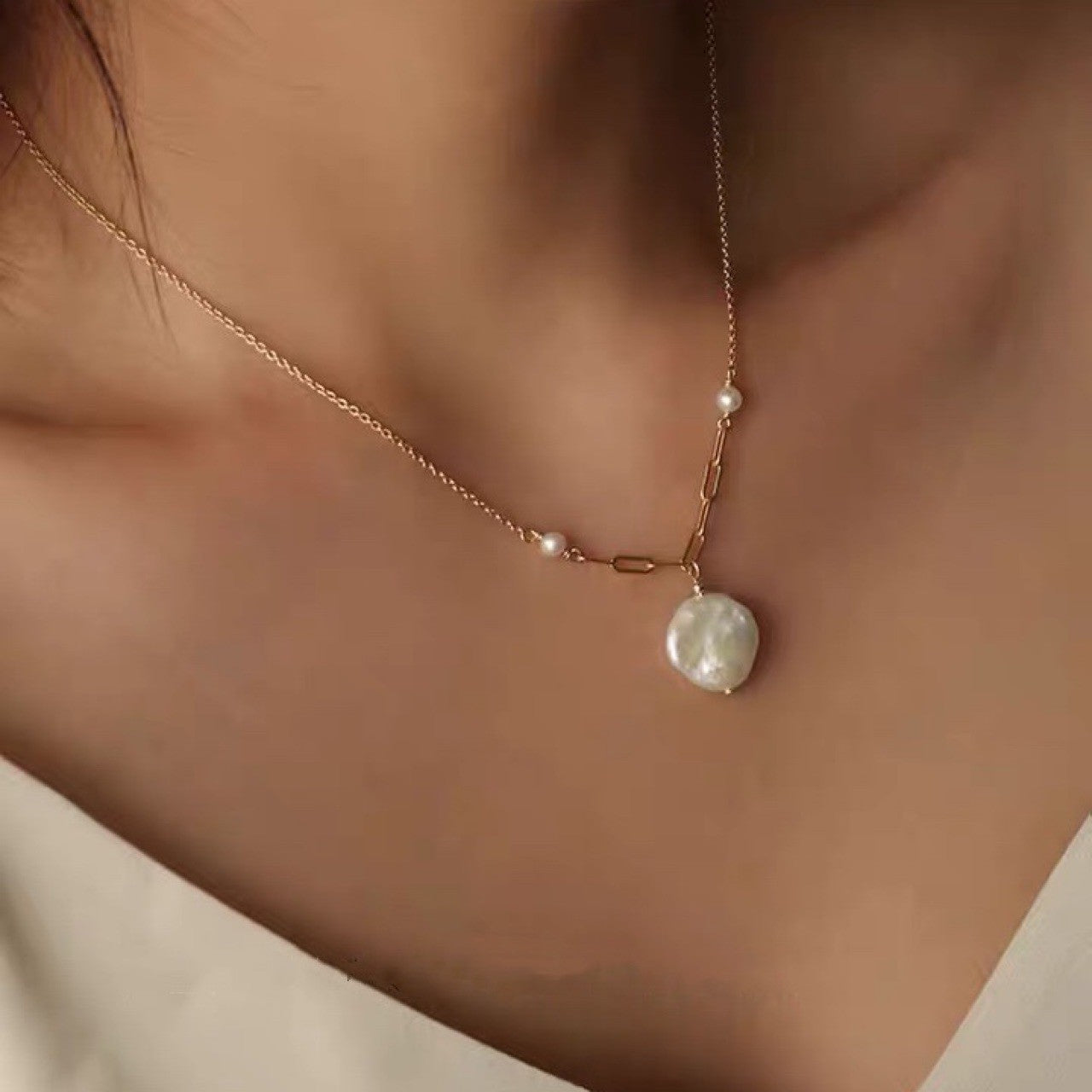 Baroque Pearl Necklace - Greta