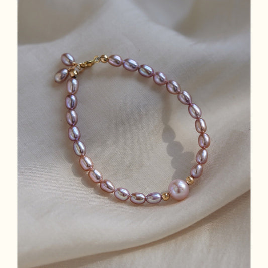 Baroque Pearl Bracelet - Violet