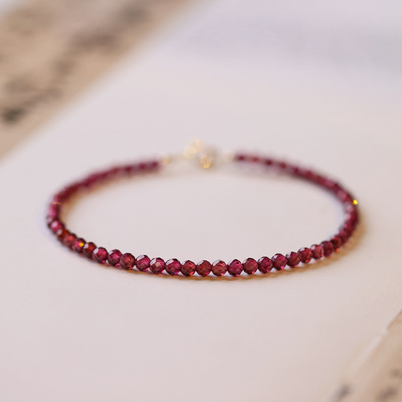 Garnet Bracelet 3mm