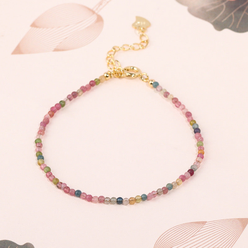 Rainbow Tourmaline Bracelet 3mm