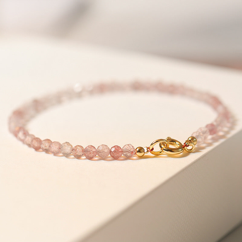 Strawberry Quartz Bracelet 3mm