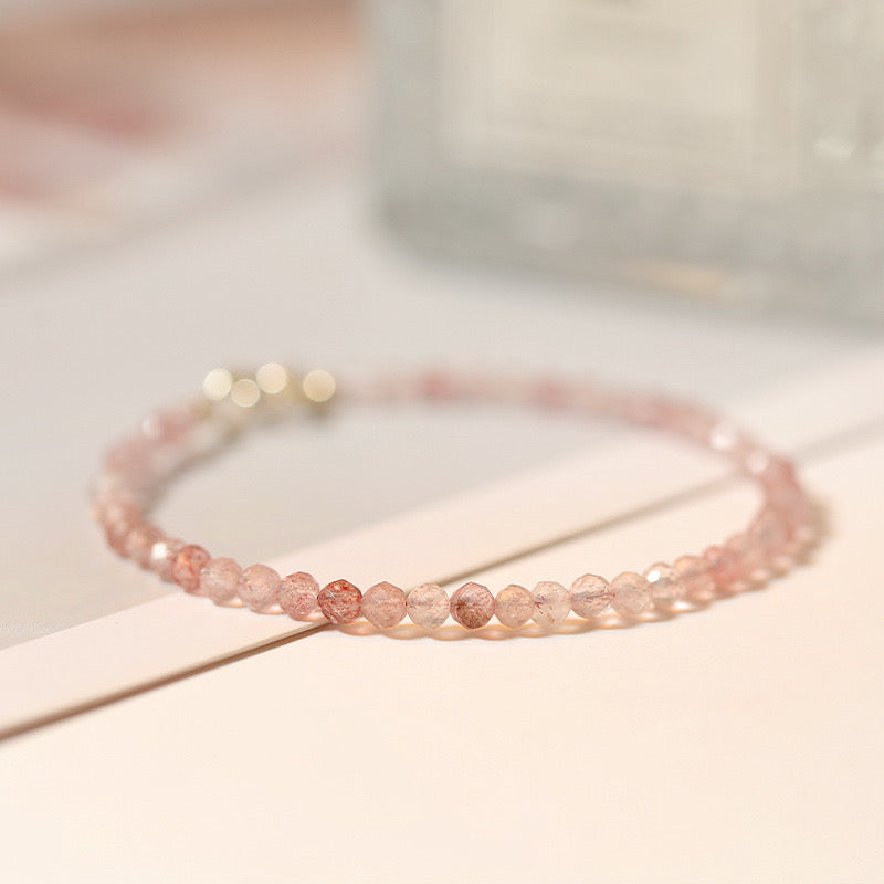 Strawberry Quartz Bracelet 3mm