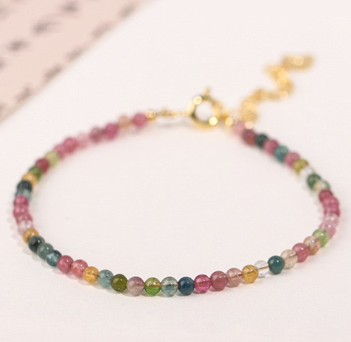 Rainbow Tourmaline Bracelet 3mm