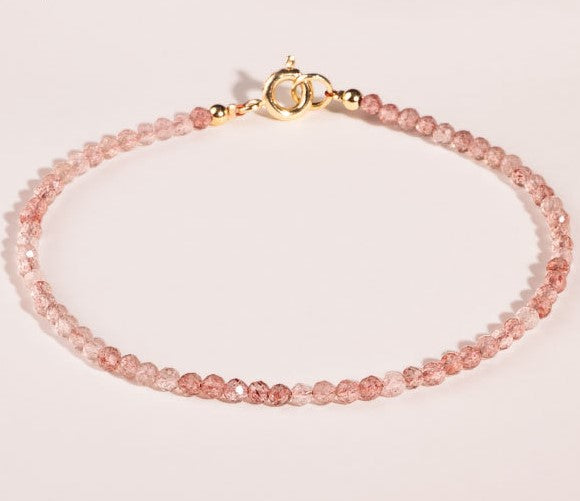 Strawberry Quartz Bracelet 3mm