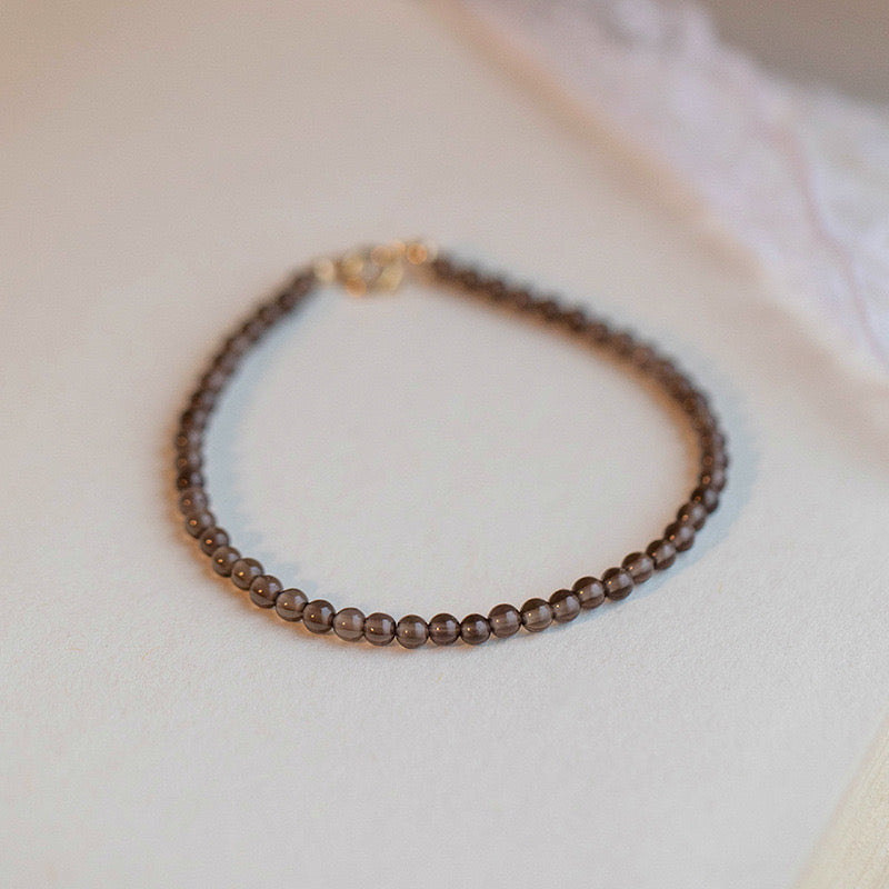 Smoky Quartz Bracelet 3mm