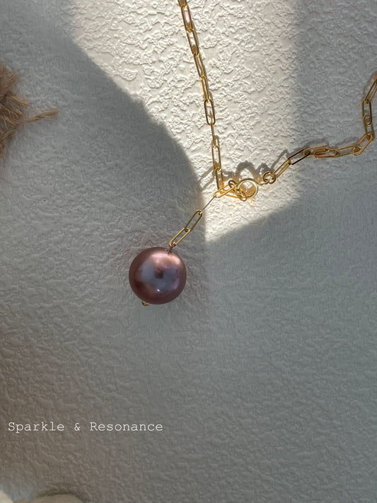 Baroque Pearl Necklace - Lilac