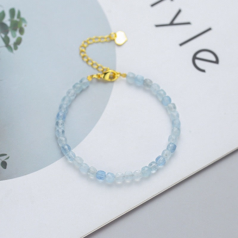 Aquamarine Bracelet 4mm