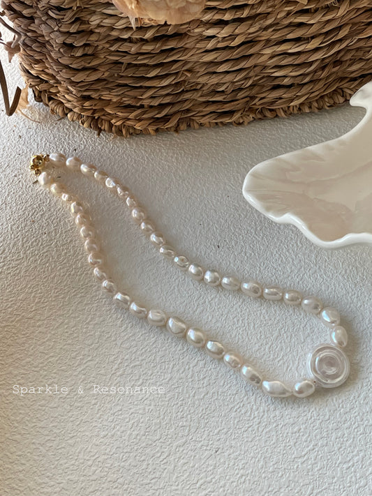 Baroque Pearl Necklace - Wishing Coin