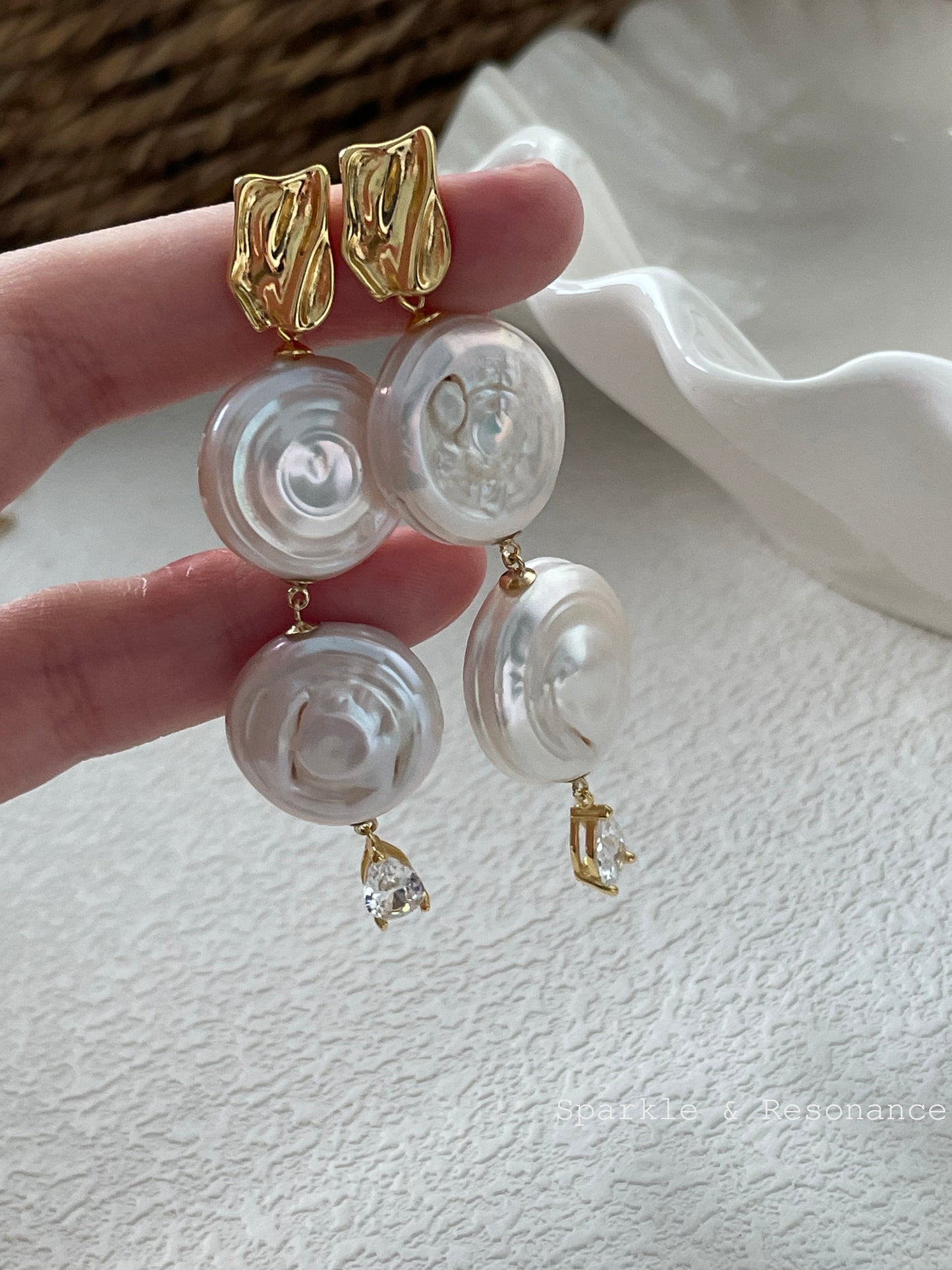 Baroque Pearl Earings - Holiday in Rome (Duo)