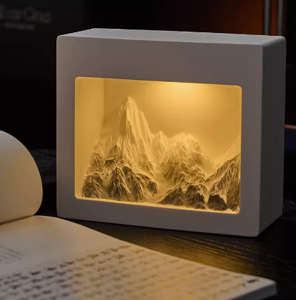 Essential Oil Diffuser & USB Night Light Gift Box - Mountain