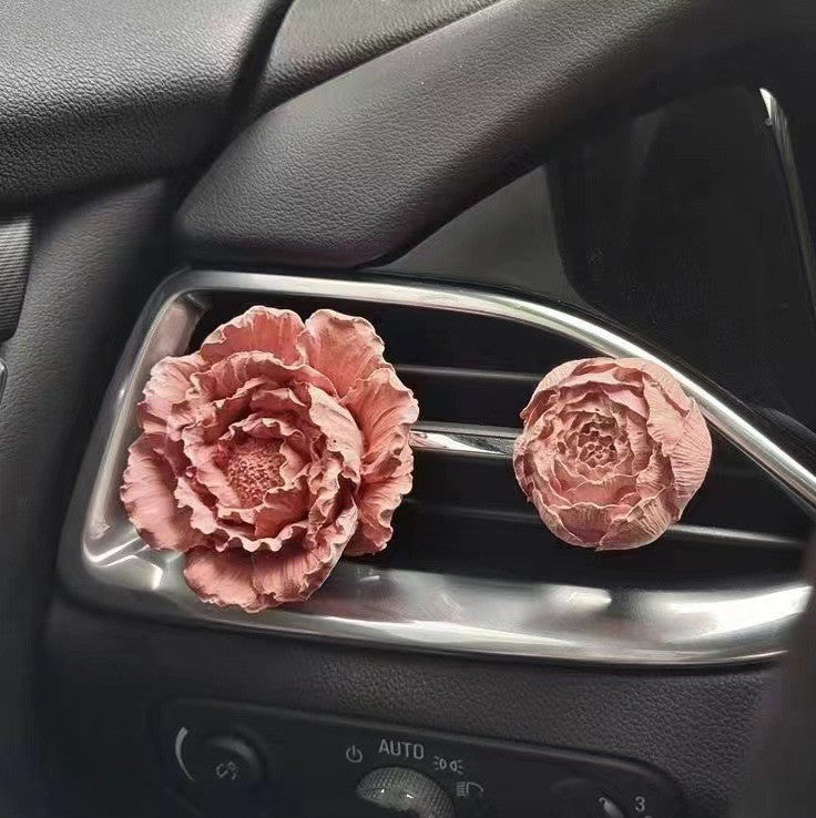 Essential Oil Diffuser - Peony-Shaped with Car Vent Clip