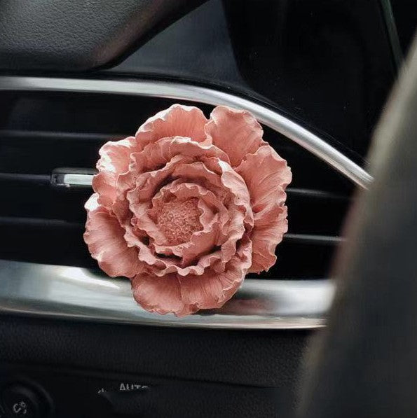 Essential Oil Diffuser - Peony-Shaped with Car Vent Clip