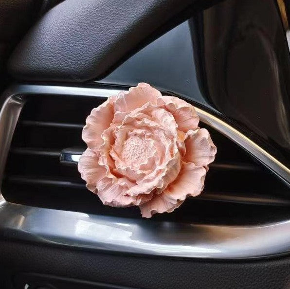 Essential Oil Diffuser - Peony-Shaped with Car Vent Clip