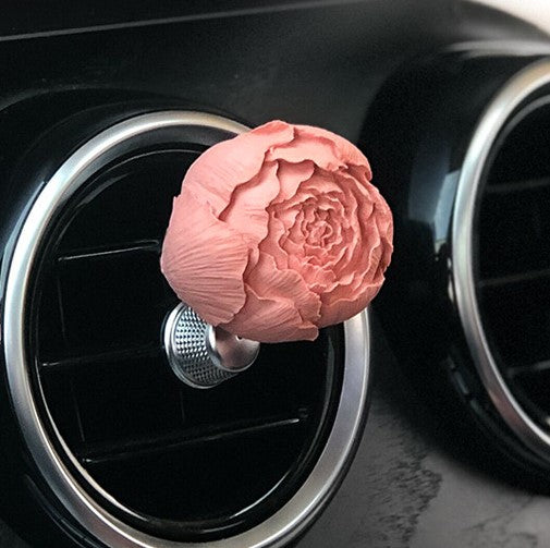 Essential Oil Diffuser - Peony-Shaped with Car Vent Clip