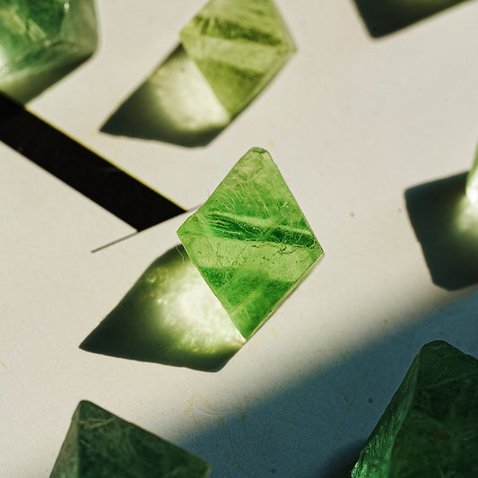 Green Fluorite Octahedron